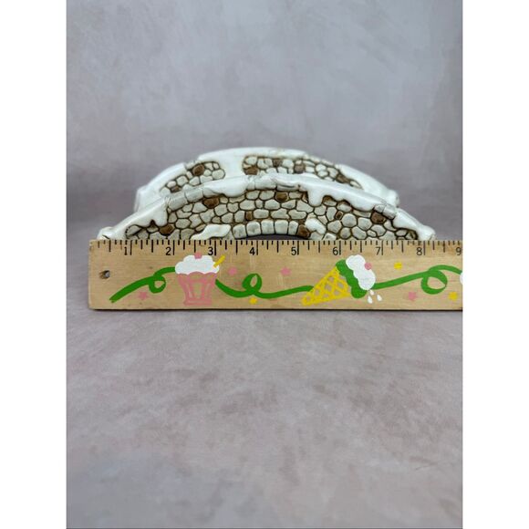 Vintage Lefton Christmas Village Colonial Village Decorative Stone Bridge - Picture 4 of 9